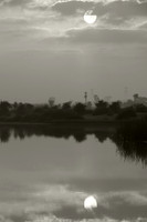 Sunrise over Al Qudra wetlands