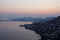 Mediterranean Beach Town at Sunrise