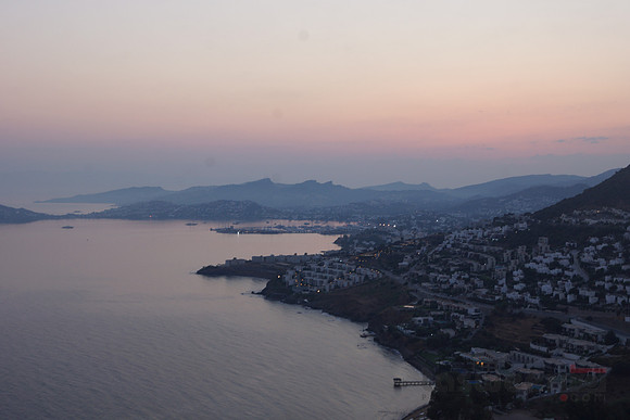 Mediterranean Beach Town at Sunrise